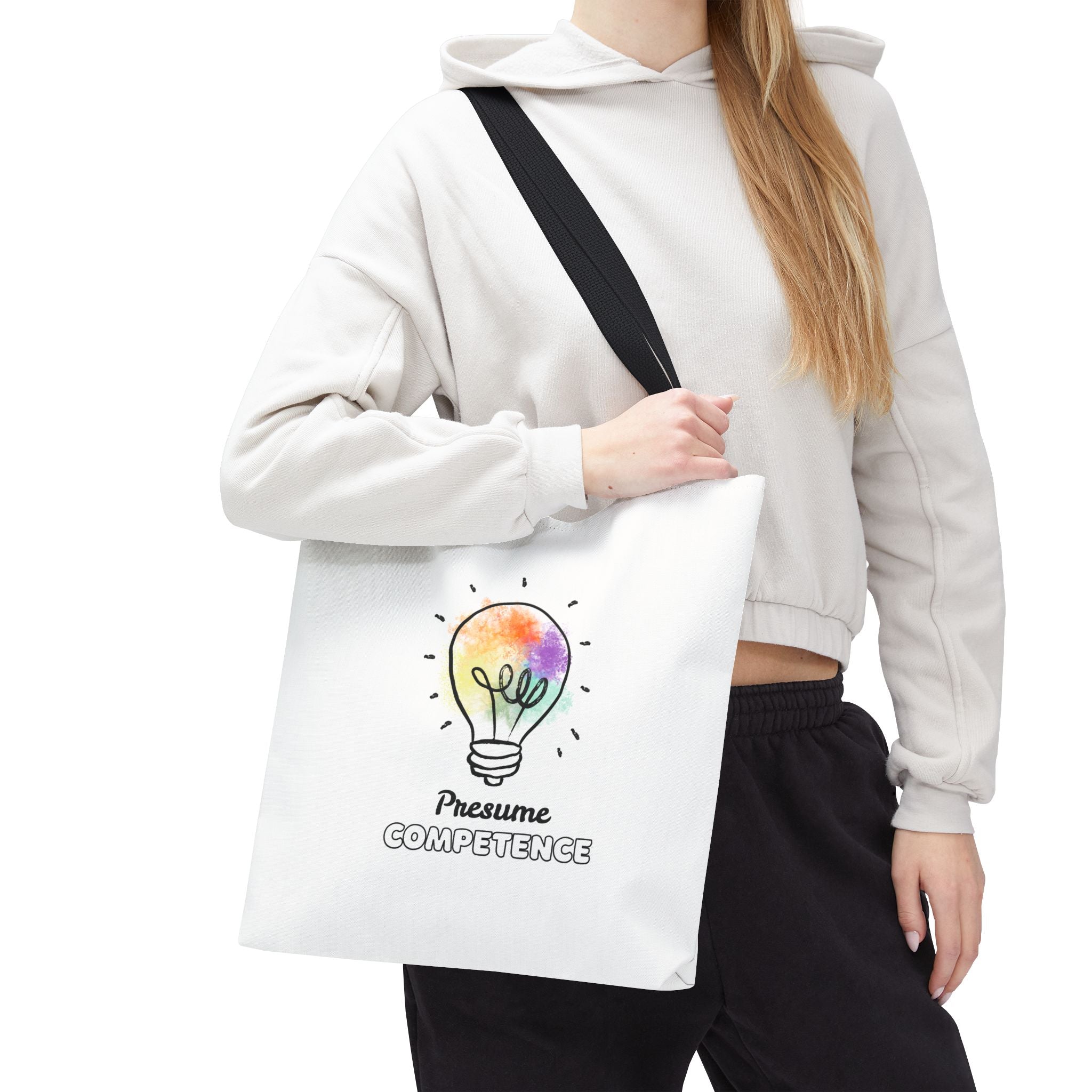 "Presume competence" Tote Bag