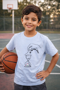 Sensory-friendly kids white T-shirt with 'At my own pace' empowering message. Youth clothing beautiful autism and neurodiversity advocacy 