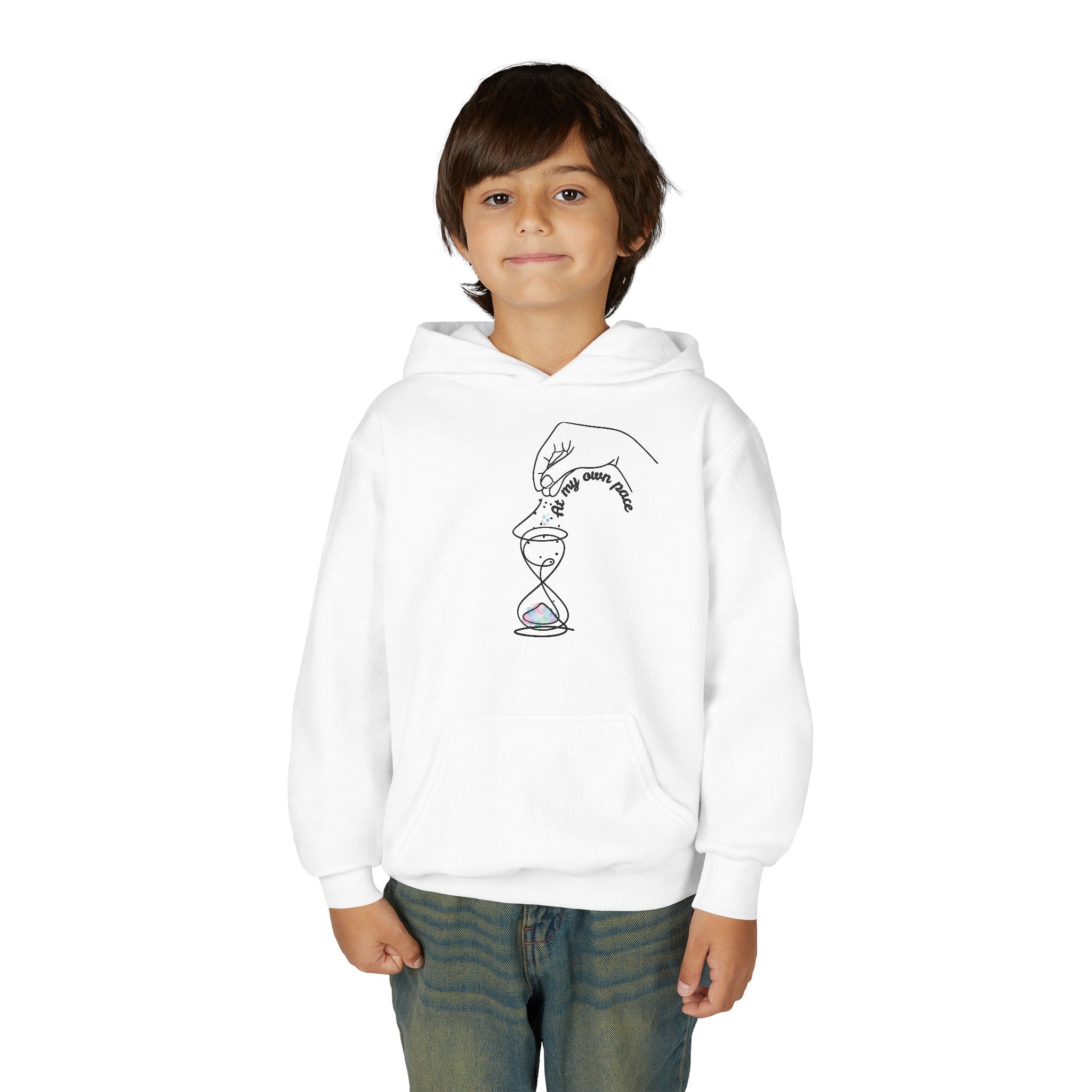 "At my own pace" Youth Heavy Blend Hooded Sweatshirt