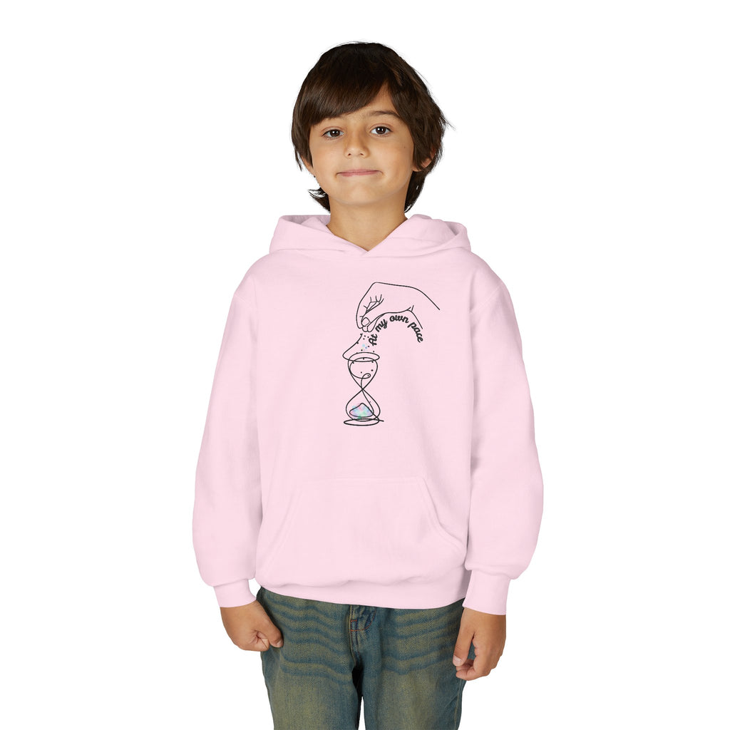 "At my own pace" Youth Heavy Blend Hooded Sweatshirt
