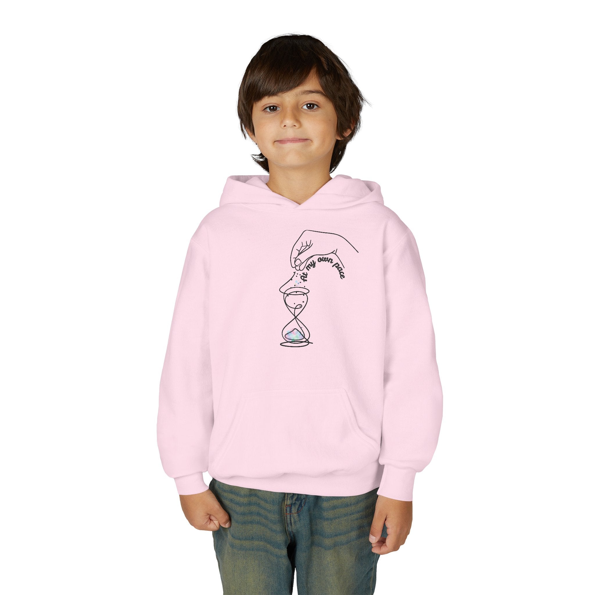 "At my own pace" Youth Heavy Blend Hooded Sweatshirt