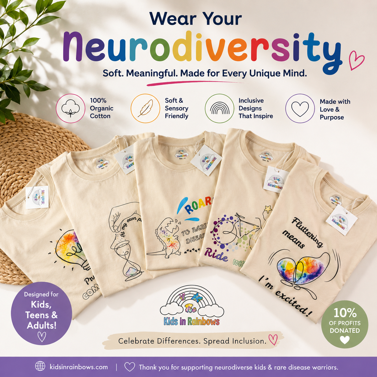 Sensory-Friendly Adult T-Shirt | Bundle T-Shirts for therapists & educators | Neurodiversity Allies |