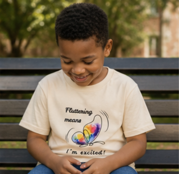 Sensory-Friendly Toddler, Kids & Youth Butterfly T-shirt |Stimming & Flapping Autism Support Tee | Toddler, Kids & Youth Autism Advocacy Shirt