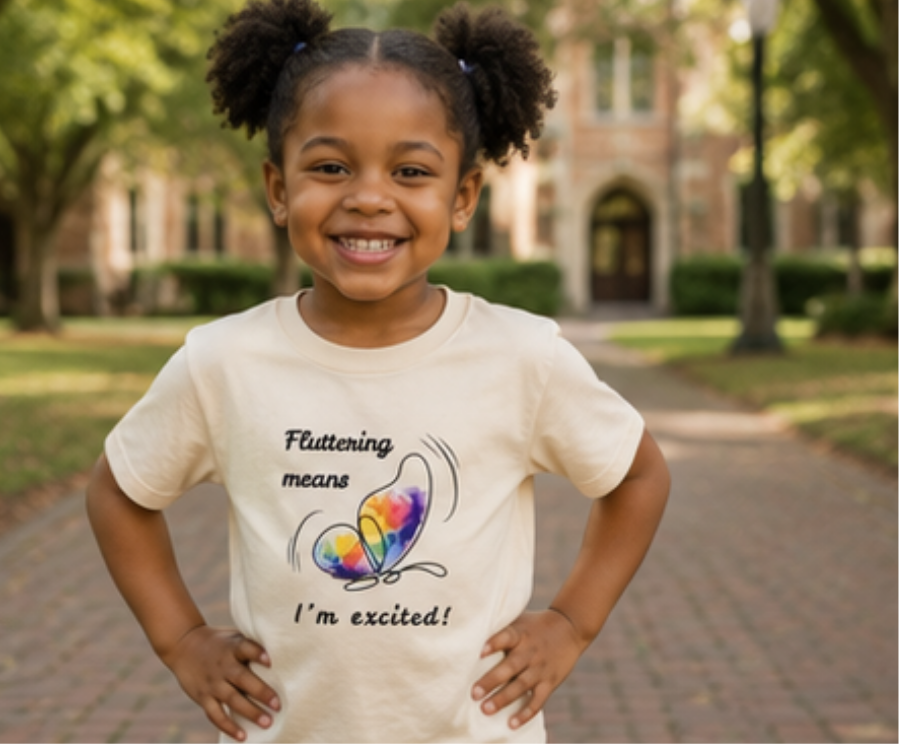 Sensory-Friendly Toddler, Kids & Youth Butterfly T-shirt |Stimming & Flapping Autism Support Tee | Toddler, Kids & Youth Autism Advocacy Shirt