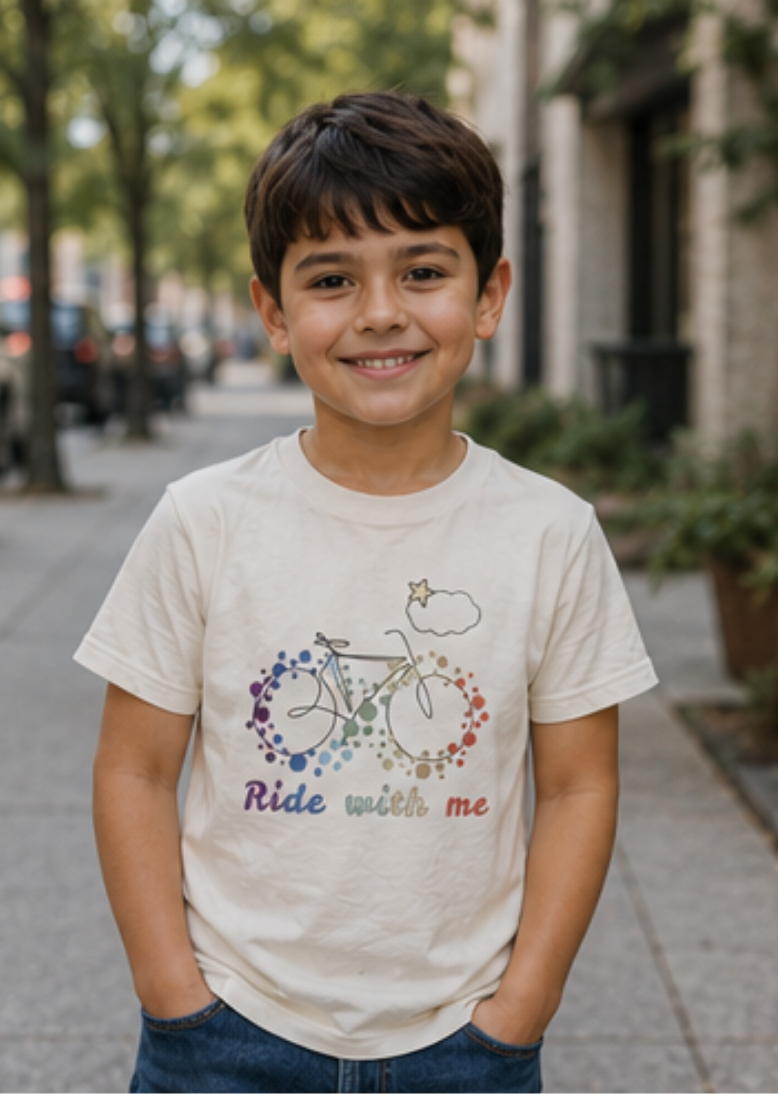Sensory-Friendly Toddler, Kid and Youth T-Shirt | Autism Awareness Bicycle Tee | Neurodiversity Kids Shirt | Inclusive Graphic Tee